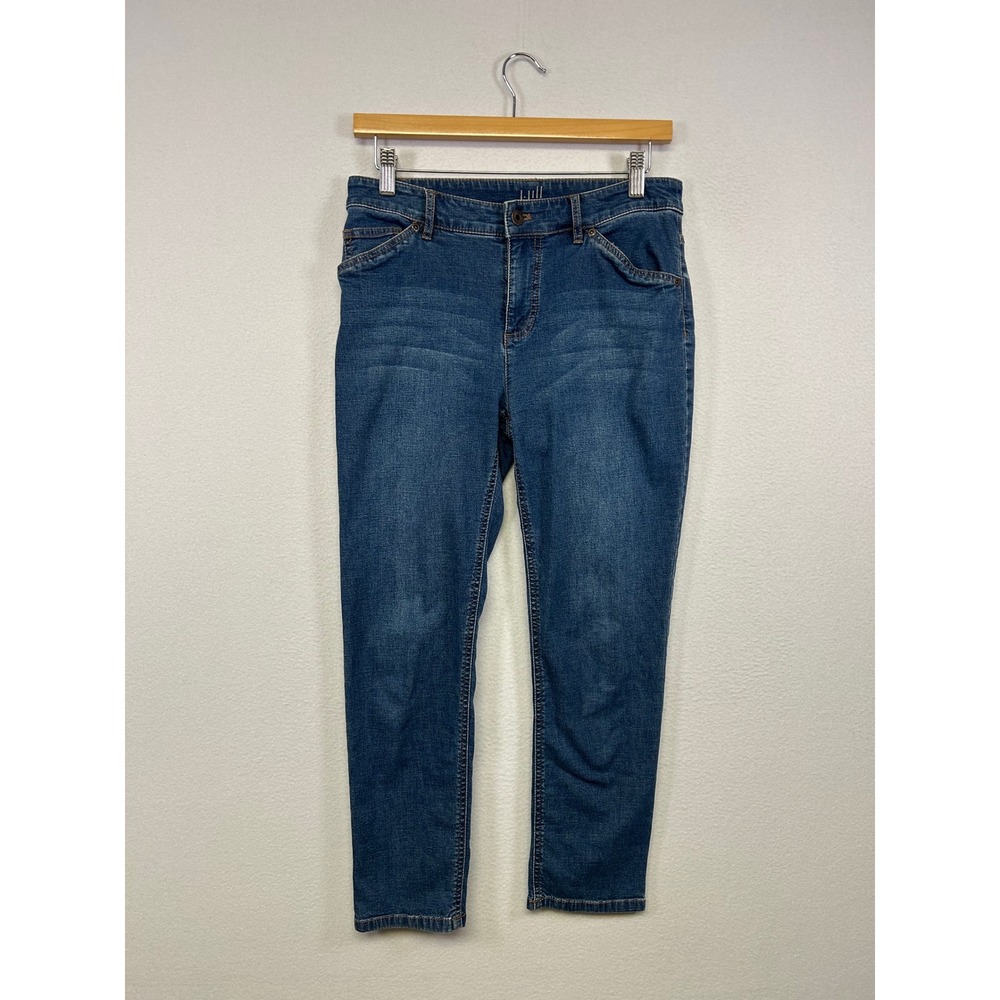 Classic Casual J. Jill Womens 4 Blue Medium Wash Tried & True Fit Tapered Jeans